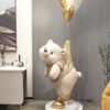 Tượng decor gấu béo trang trí để sàn