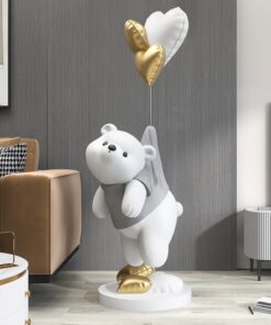 Tượng trang trí để sàn gấu béo