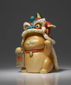 Tượng mèo may mắn trang trí để bàn câu tài lộc