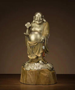 Mẫu tượng phật di lặc cầm gậy như ý