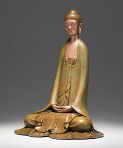 Tượng phật decor ngồi thiền bằng đồng để bàn