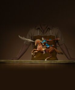 Quan công bằng đồng cưỡi ngựa để bàn