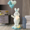 Tượng trang trí thỏ bunny ôm đèn led trái tim