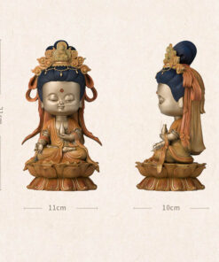 Tượng quan thế âm bồ tát chibi bằng đồng