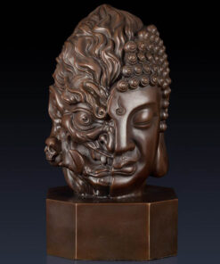 đầu tượng phật thiện ác bằng đồng