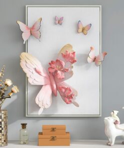 Mẫu tranh 3d treo tường uyên ương hồ điệp