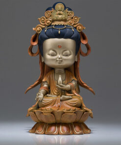 Tượng quan thế âm bồ tát chibi để bàn làm việc