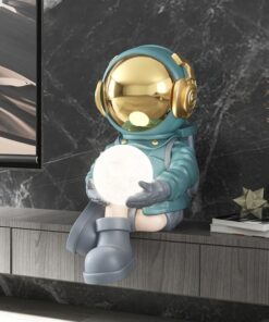 Mẫu decor kệ tivi tượng phi hành gia