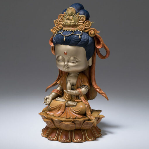 Tượng phật quan thế âm bồ tát chibi bằng đồng đẹp Tượng phật quan thế âm bồ tát chibi bằng đồng đẹp