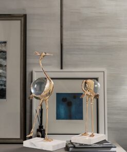 Chim hạc quả cầu pha lê