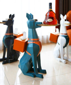 Tượng chó bồi bàn kết hợp hộp khăn giấy đẹp