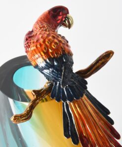 Bình hoa thủy tinh chim vẹt