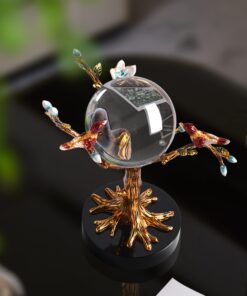 Decor quả cầu pha lê hình cây