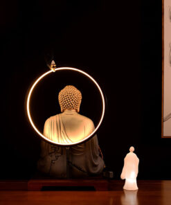 Thác Khói Trầm Hương Phật Thiền Định Tỏa Sáng Tĩnh Lặng