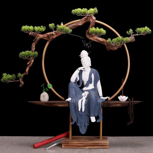 Thác khói trầm hương Phật Quan Âm lớn thờ tại gia Thác khói trầm hương Phật Quan Âm lớn thờ tại gia