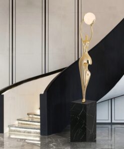 Tượng đèn mạ điện sang trọng