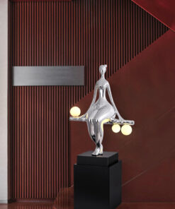 Tượng điêu khắc nghệ thuật kết hợp đèn trang trí