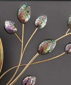 Đồng hồ treo tường cây hoa khảm trai