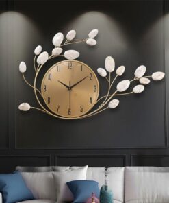 Đồng hồ treo tường cây hoa khảm trai