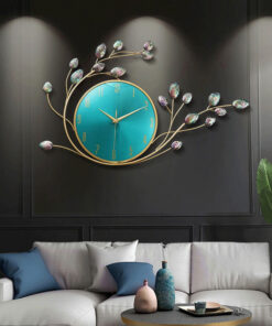 Đồng hồ treo tường cây hoa khảm trai