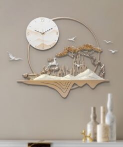 Đồng hồ treo tường kết hợp tranh phong cảnh