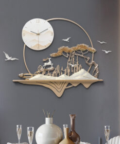 Đồng hồ treo tường kết hợp tranh phong cảnh