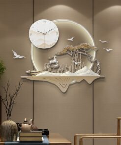 Đồng hồ treo tường kết hợp tranh phong cảnh