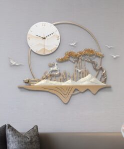 Đồng hồ treo tường kết hợp tranh phong cảnh