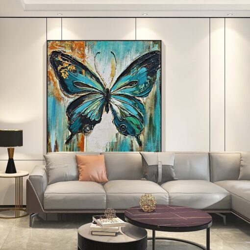 tranh-son-dau-buom-buom 2 Tranh sơn dầu bươm bướm