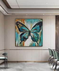 Tranh sơn dầu bươm bướm