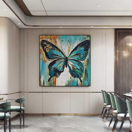 tranh-son-dau-buom-buom 3 Tranh sơn dầu bươm bướm