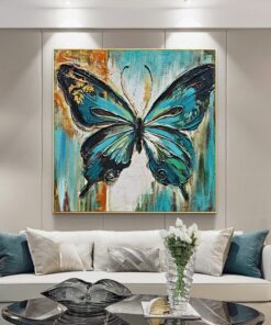 Tranh sơn dầu bươm bướm