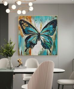 Tranh sơn dầu bươm bướm