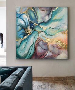 Tranh sơn dầu vẽ tay trừu tượng