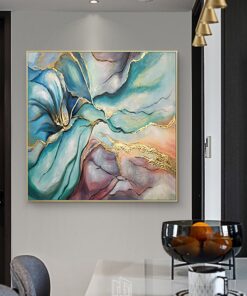 Tranh sơn dầu vẽ tay trừu tượng