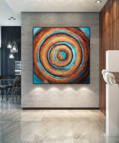 Tranh sơn dầu vòng tròn Âm Dương