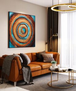 Tranh sơn dầu vòng tròn Âm Dương