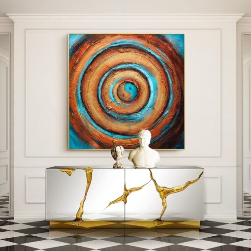 tranh-son-dau-vong-tron-am-duong 3 Tranh sơn dầu vòng tròn Âm Dương