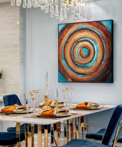 Tranh sơn dầu vòng tròn Âm Dương