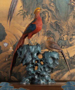 Tượng đôi chim trĩ bằng đồng