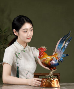 Tượng gà trống bằng sứ