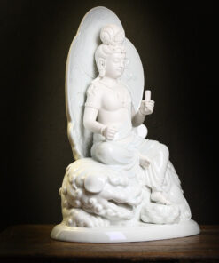 Tượng Phật Văn Thù - Phổ Hiền bằng gốm