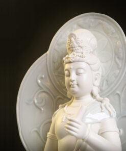 Tượng Phật Văn Thù - Phổ Hiền bằng gốm