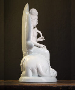 Tượng Phật Văn Thù - Phổ Hiền bằng gốm