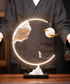 Thác khói trầm hương mặt Phật