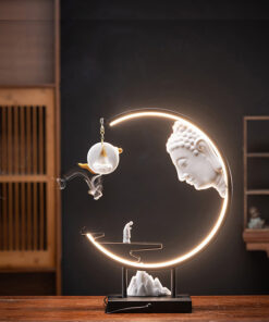 Thác khói trầm hương mặt Phật