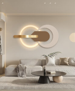 Phù điêu đèn Led 3D trang trí phòng khách