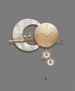 Đông hồ treo tường hình hươu nai