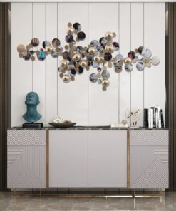 Phù điêu kim loại hiện đại treo phòng khách