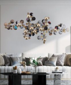 Phù điêu kim loại hiện đại treo phòng khách